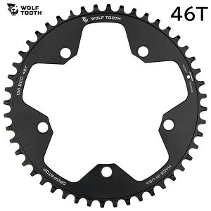 WolfTooth EtgD[X 130 BCD 5 Bolt Chainring 46T compatible with SRAM Flattop