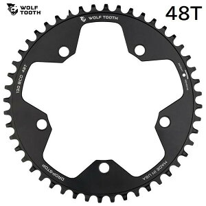 WolfTooth EtgD[X 130 BCD 5 Bolt Chainring 48T compatible with SRAM Flattop