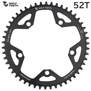 WolfTooth EtgD[X 130 BCD 5 Bolt Chainring 52T compatible with SRAM Flattop
