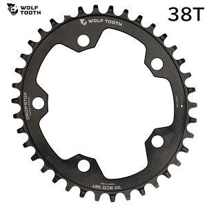 WolfTooth EtgD[X Elliptical 110 BCD 5 Bolt Chainring 38T compatible with SRAM Flattop