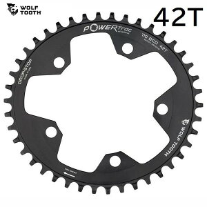 WolfTooth EtgD[X Elliptical 110 BCD 5 Bolt Chainring 42T compatible with SRAM Flattop