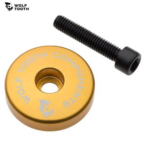WolfTooth �E���t�g�D�[�X Ultralight Stem Cap with Integrated 5mm Spacer Gold