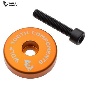 WolfTooth �E���t�g�D�[�X Ultralight Stem Cap with Integrated 5mm Spacer Orange