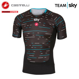 ＜創業祭＞[★クリアランス★]【即納】CASTELLI 7110 TEAM SKY PROSECCO SHORT SLEEVE カステリ チームスカイ プロセッコ 半袖 ベースレイヤー