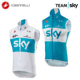 ＜春の感謝祭＞[10(月)迄!★スーパーSALE★30%OFF]【即納】CASTELLI 8288 TEAM SKY PRO LIGHT WIND VEST カステリ チームスカイ プロ ライト ウインド 防風 ベスト