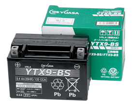 GSユアサ　バイクバッテリー　YTX9-BS　即用式　液入り　充電済み　日本製