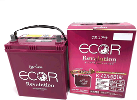 ER-K42/50B19L ジーエスユアサ GS YUASAアイドリングストップ車対応　カーバッテリー 適合車種 セレナなど