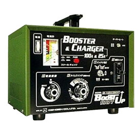 デンゲン　dengen　BOOST-UP100　バッテリーブースター型 小型充電器　エンジン始動補助　ブースター充電　バッテリー充電　12V/24V