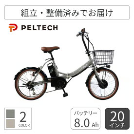 折りたたみ自転車 電動アシスト自転車 PELTECH(ペルテック) TDN-206L 20インチ TDN-206-gl 【通常3~5営業日で出荷】