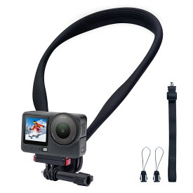 CYNOVA Osmo Action 6 ネックレス式マウント アクションカメラ 首掛けマウント クイックリリース 形状自由変化 GoPro ゴープロ 用 Hero13 12 11 Hero10 Hero9 8 7 6 5 Osmo Action 3/4/5 Pro Pro 3 insta360 ace pro 2 互換 旅行 登山 徒歩 釣り vlog アクセサリー