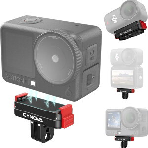 CYNOVA DJI Osmo Action 6/Nano�p���C�A�_�v�^�[�}�E���g �Ή� �N�C�b�N�����[�X�}�E���g �I�X���A�N�V����6�x�[�X ���̓}�O�l�b�g 1/4�l�W�� �A���~�����g���x�[�X �A�N�Z�T���[ ��p�O�r�ɑΉ� �y