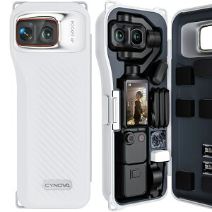 CYNOVA DJI Osmo Pocket 4P �P�[�X �ی�P�[�X ���@�\���[�P�[�X �A�N�Z�T���[��̎��[ �����^�b�`�J�� �����h�~ �ϏՌ� ���� ABS�n�[�h�V�F�� �V���R������ DJI Mic�E�t�B���^�[3���ESD�J�[�h2���E��