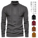 セーター メンズ ニットトップス 薄手 無地 リブニット トップス ニットセーター タイト セーター 長袖 インナーニット オシャレ ゆる ハイネック タートルネック