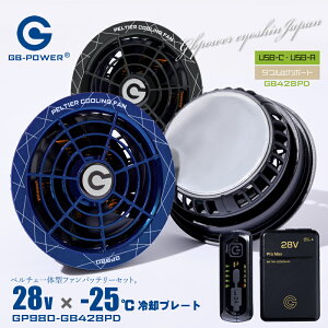 �o�b�e���[ �y���`�F�t�@���Z�b�g 28V �����x-25�� GB-POWER ���M�W���p�� GP980 GB428PD USB-C�|�[�g���� 2025�N 15�����ۏ� �y���`�F �󒲃E�F�A�p�f�o�C�X �t�@���t���E�F�A�Ή� ��ƕ� ��ƒ�