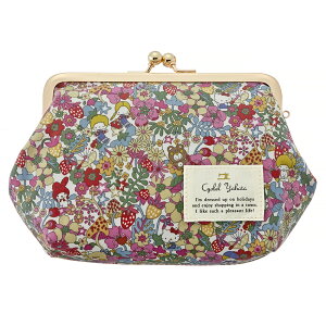 【着後レビュー特典対象】 サンリオ キャラクターズ がま口 ポーチ 化粧ポーチ メイクポーチ 小物入れ リバティプリント ハローキティ マイメロディ リトルツインスターズ キキララ 可愛い