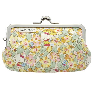 【クーポンで5%OFF★10/24 20:00〜10/27 09:59】 がま口 ミニ ポーチ サンリオキャラクターズ ハローキティ リバティプリント 小さめ コンパクト キーケース 小物入れ アクセサリーケース カードケ