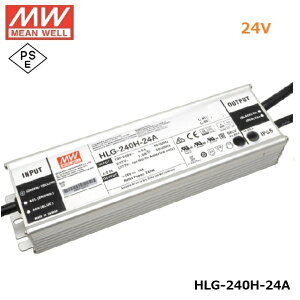 MEANWELL LED�d�����j�b�g HLG-240H-24A PSE 24V �h��IP65 ���^���P�[�X �������� ���K�A���i