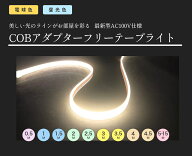 LEDテープライト COBアダプターレステープライト コンセントプラグ付 AC100V 3M 配線工事不要 簡単便利 …