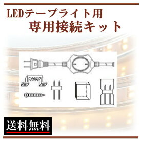 LEDテープライト接続キット 部品 コンセントプラグ付き　AC100V 配線工事不要 簡単便利 間接照明 棚照明 CY-TPAC