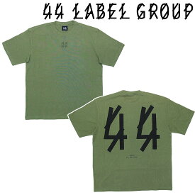 44 LABEL GROUP レーベルグループ Tシャツ 半袖 カットソー TEE 44SOLID GREY ロゴプリント 刺繍 かっこいい メンズ