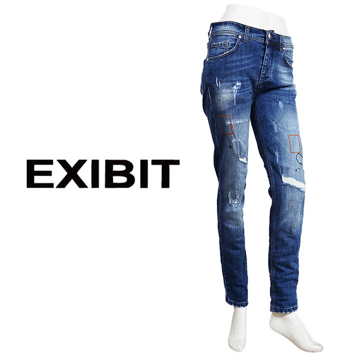楽天市場】【EXIBIT】エグジビット デニム ジーンズ ダメージ加工 