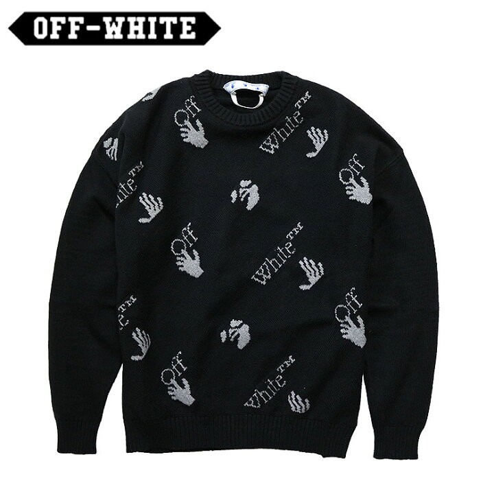 楽天市場】【OFF-WHITE】オフホワイト ニット セーター ロゴセーター 
