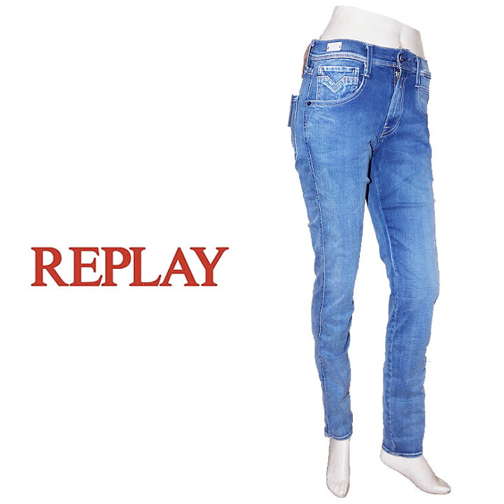 楽天市場】【REPLAY】リプレイ デニム ジーンズ ダメージデニム ANBASS 