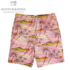 【SCOTCH&SODA】スコッチアンドソーダ ハーフパンツ ショートパンツ ショーツ 短パン 夏 サマー ルーズフィット ヤシの木 メンズ