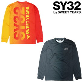 SY32 エスワイ Tシャツ 長袖 カットソー ロンTee スウィートイヤーズ グラデーションビッグロゴ GRADATION BIG LOGO プリント イタリアンカジュアル メンズ