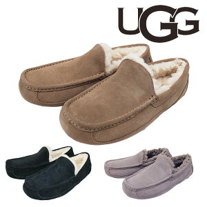 【UGG】アグ ローファー シューズ 靴 スリッポン モカシン ASCOT アスコット 天然ウールライニング 定番 上品 秋冬 おしゃれ メンズ