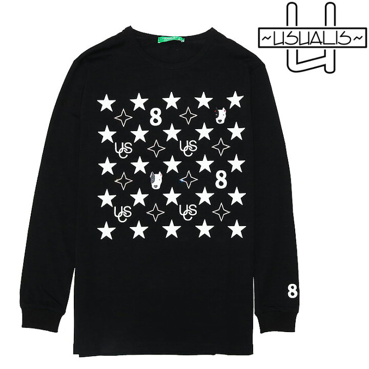 楽天市場】【USUALIS】ウザリス Tシャツ 長袖 カットソー L/S T-SHIRT 