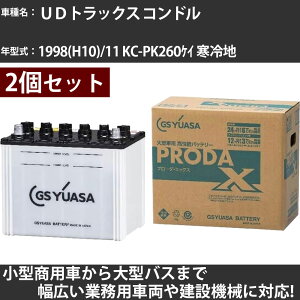 �J�[�o�b�e���[ UD�g���b�N�X �R���h�� 1998(H10)/11 KC-PK260�P�C ����n 9200cc GS���A�T PRX-75D23R×2�� PRODA X �Ɩ��p�ԗ� �y��^�����i�z�yH31006�z