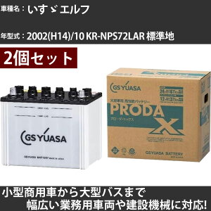 �J�[�o�b�e���[ �����U �G���t 2002(H14)/10 KR-NPS72LAR �W���n 5000cc GS���A�T PRX-75D23R×2�� PRODA X �Ɩ��p�ԗ� �y��^�����i�z�yH31006�z