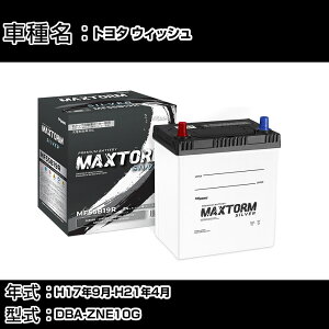 �g���^ �E�B�b�V�� H17�N9��-H21�N4�� DBA-ZNE10G 1800cc/�[�d����V�X�e�����ڎԏ���/�W���n�d�l�� �o�b�e���[ �K���Q�l �}�b�N�X�g�[�� MAXTORM SILVER MF55B19R �J�[�����e�i���X �Ԍ����� �����ԗp�i 
