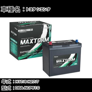 g^ VG^ H17/8-H27/7 DBA-NCP81G 1500cc/[d/Wndl J[obe[ KQl }bNXg[ MAXTORM SMF(V[h) SMF60B24R J[eiX Ԍ ԗpi yH41001z