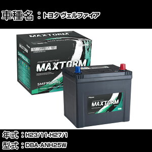 g^ Ft@CA H23/11-H27/1 DBA-ANH25W 2400cc/4WD/TChtgAbv/[d/Wndl J[obe[ KQl }bNXg[ MAXTORM SMF(V[h) SMF90D26L J[eiX Ԍ