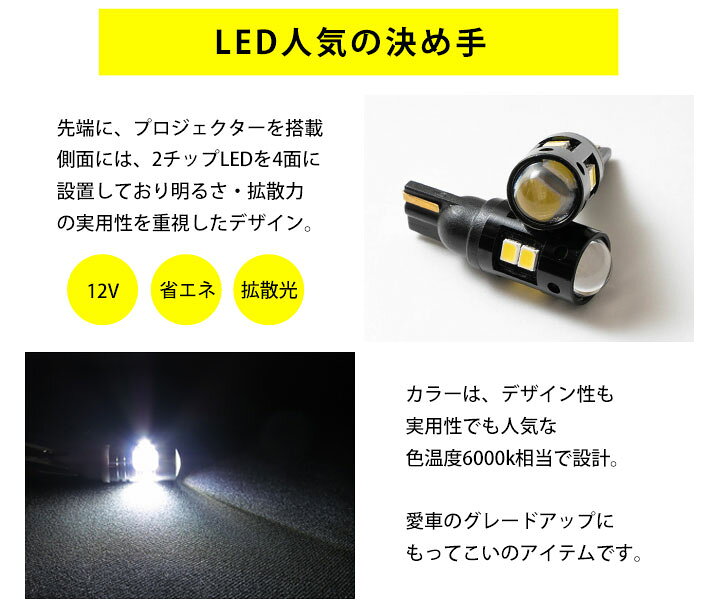 両面大型6チップ搭載 高輝度 高性能 高耐久 T10 T16 LED　04