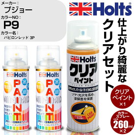 車 塗装 スプレー プジョー P9 バビロンレッド 3P Holts ペイントスプレー+クリア(MH11604)セット ホルツ MINMIX ミニミックス カラースプレー オーダーカラー【TU&SP】 (スプレー+クリア)