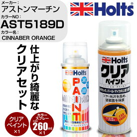 車 塗装 スプレー アストンマーチン AST5189D CINNABER ORANGE Holts ペイントスプレー+クリア(MH11604)セット ホルツ MINMIX ミニミックス カラースプレー オーダーカラー【TU&SP】 (スプレー+クリア)