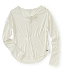 �y���K�i�z�G�A���|�X�e�[�� ���f�B�[�X��long sleeve shimmer loose henley���N���[����50%polyester,50%rayon�y0825�z