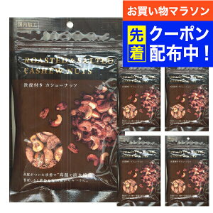 【お買い物マラソン先着クーポン!】カシューナッツ 送料無料 栗山商事 渋皮付き カシューナッツ 100g×5袋(005)