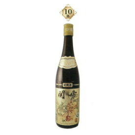 【本州のみ 送料無料】関帝 陳年10年 花彫酒 金ラベル 600ml×1ケース（12本）《012》