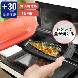 電子レンジ調理器 焼き魚 焼き目がつけられる 調理器具 食洗機対応 焼く 炒める 煮る 蒸す 炊く 温め直す レシピ集付き レンジグリル
