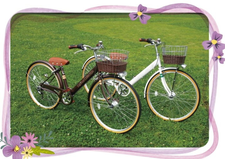 楽天市場】【完組配送】シティサイクル レトロ風 自転車 26  