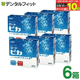 【★エントリー＆店内3点購入でP10倍(6/22 20:00-6/27 1:59迄)】【送料無料】義歯洗浄剤 松風 ロート ピカ ／ 6箱【入れ歯洗浄剤 歯科用 2錠式 半年分 1箱で1カ月】