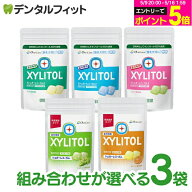キシリトールガム 歯科専用 オーラルケア パウチタイプ 3袋セット(35g・21粒入/1袋) (アップルミント/マ…