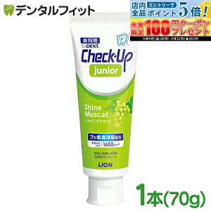 �y���G���g���[P5�{+�撅100�~OFF�N�[�|�� 9/4-9/11�z�������� �q�� �`�F�b�N�A�b�v LION Check-up junior �V���C���}�X�J�b�g �t�b�f1450ppmF 1�{ (70g) �t�b�f���ؗ����� �^ ���C�I�� DENT kodomo