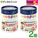 牙線｜こども専用フロス FLOSSY!(フロッシー) 2個セット(1個/60本入) 個包装 こ…