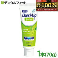歯磨き粉 子供 チェックアップ LION Check-up junior シャインマスカット フッ素1450ppmF 1本 (70g) フッ…