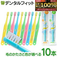 オーラルケア タフト17 歯ブラシ M(ミディアム)/PS(プレミアムソフト) 10本セット (ブルー/イエロー/グリ…